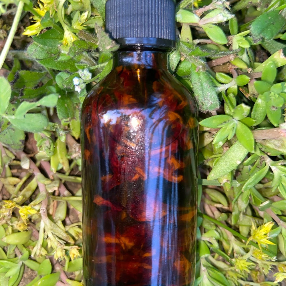 Rose infused body oil